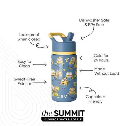 Summit Kids Water Bottle with Straw Lid