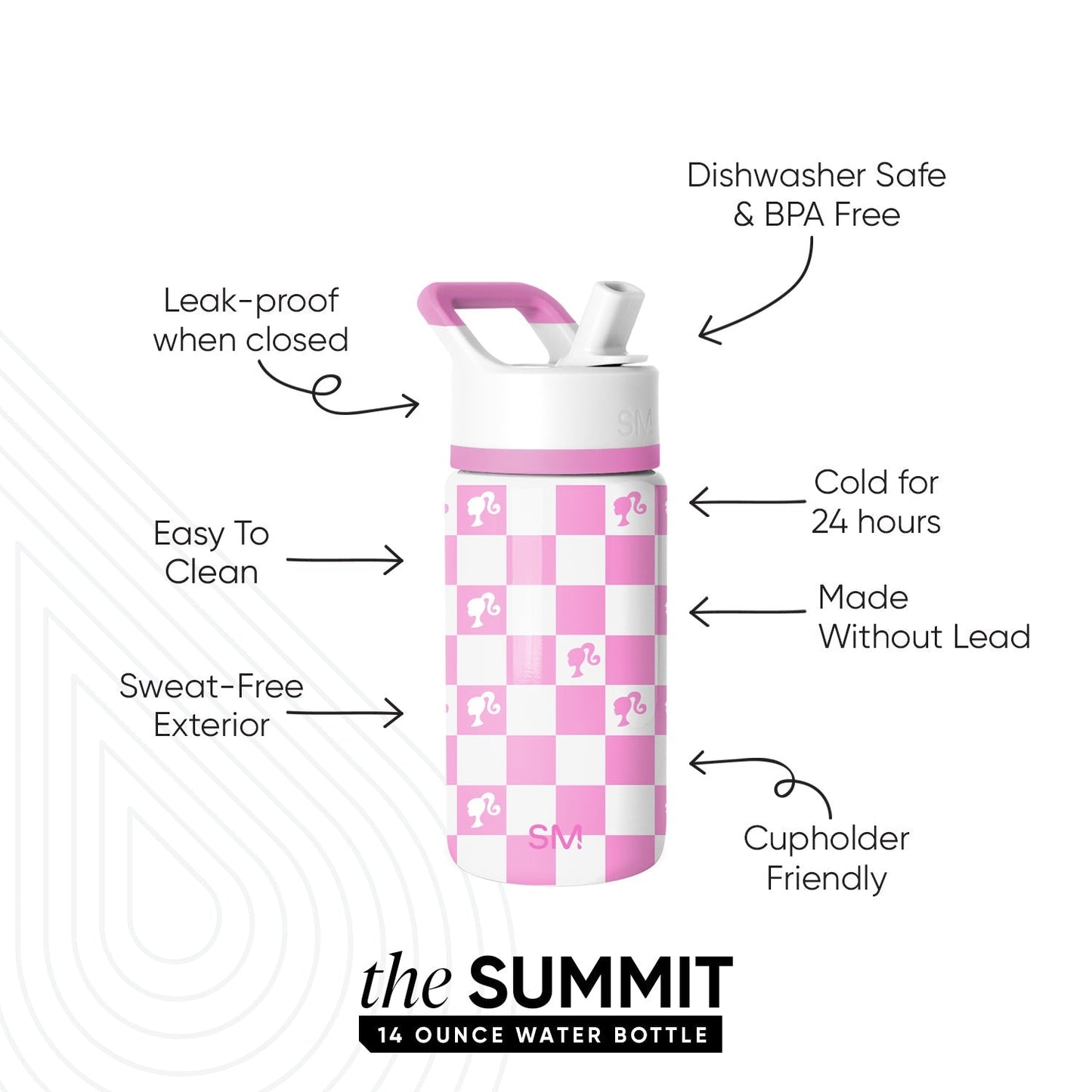 Summit Kids Water Bottle with Straw Lid